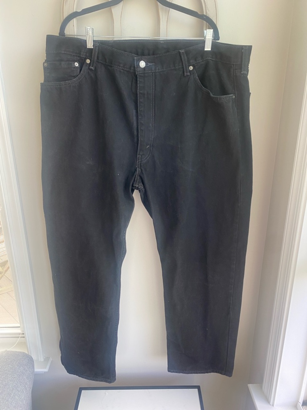 Levi’s 505 Regular Fit  (Big & Tall) Denim Black Jeans (PC9-04505-0260) 46X32